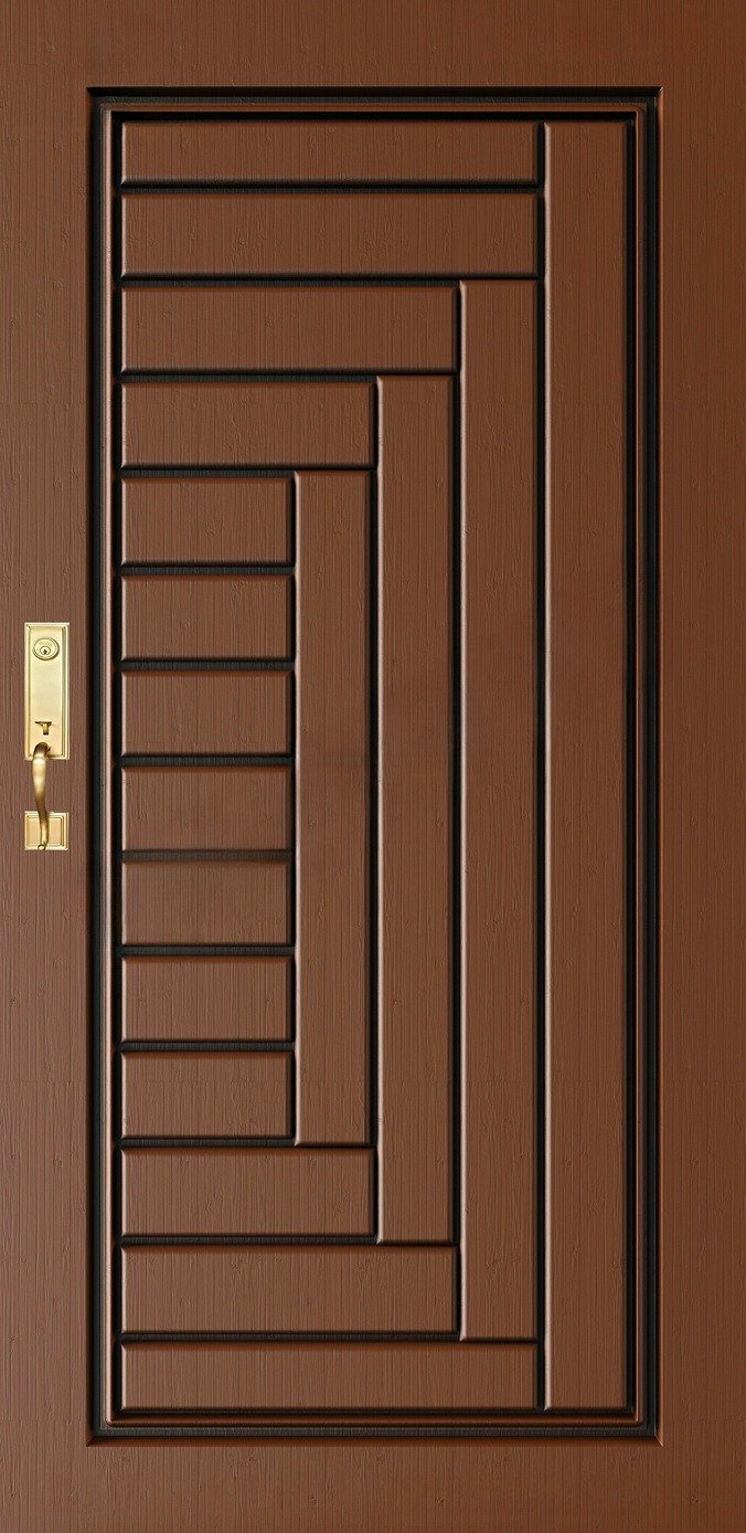 Doors - SKY-64 Modern Geometric Minimalist Panel Door 3D Model